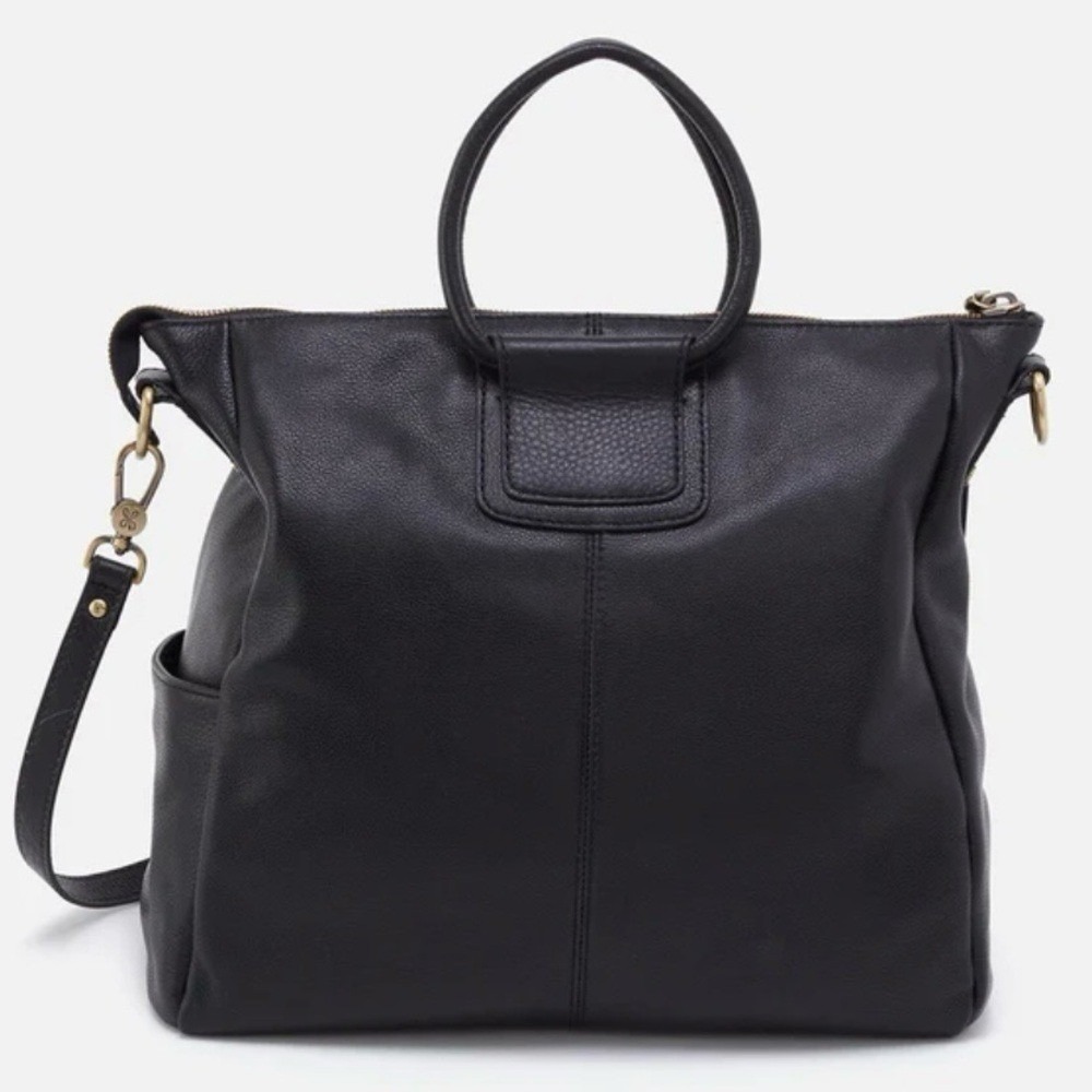 Hobo Sheila Large Cow Print Hair-On Leather‎ Satchel Crossbody, Brown/Black NWT - Picture 5 of 9